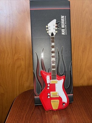 Miniature Guitar JACK WHITE with free stand. THE WHITE STRIPES JW