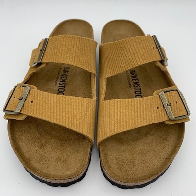 Birkenstock New w/ Box Arizona Corduroy Cork Brown Suede 