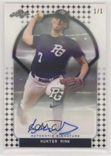 2018 Leaf Perfect Game National Showcase Black Shimmer 1/1 Hunter Mink Auto 1h1