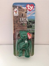 1999 TY MC DONALDS TEENIE BEANIE BABY ERIN The BEAR WITH SHAMROCK 1993 NOS