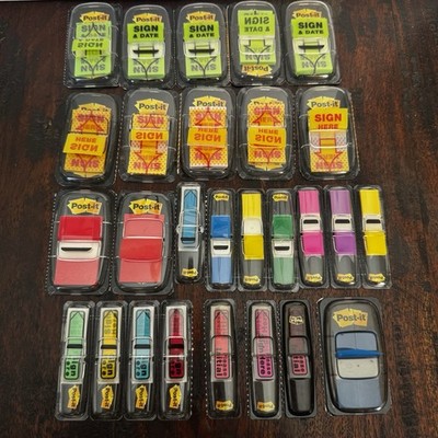 3M Post-it Large Mixed Lot Post-It Tabs ''Sign Here'' Notary Pop Up Flags
