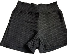 NWT Women's High Waist Fitness Shorts, Black, Size Small, Yoga