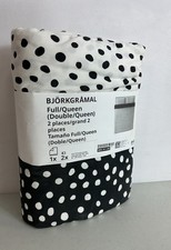 Ikea Full/Queen Duvet cover and pillowcases Polka Dot New
