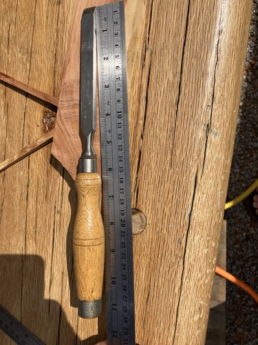 Mortise square Edge Chisel 1/2” Blade leather cushioned Sheffield England Steel