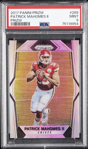 2017 PANINI PRIZM PRIZM #269 PATRICK MAHOMES II ROOKIE RC PSA 9