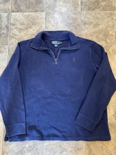 Vintage Polo Ralph Lauren Quarter Zip Pullover Sweater 90s XL 25x27 Jacket Knit