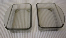 2 MCM Digsmed Denmark Glass Dishes For Wood Lazy Susan or Other Wood Trays