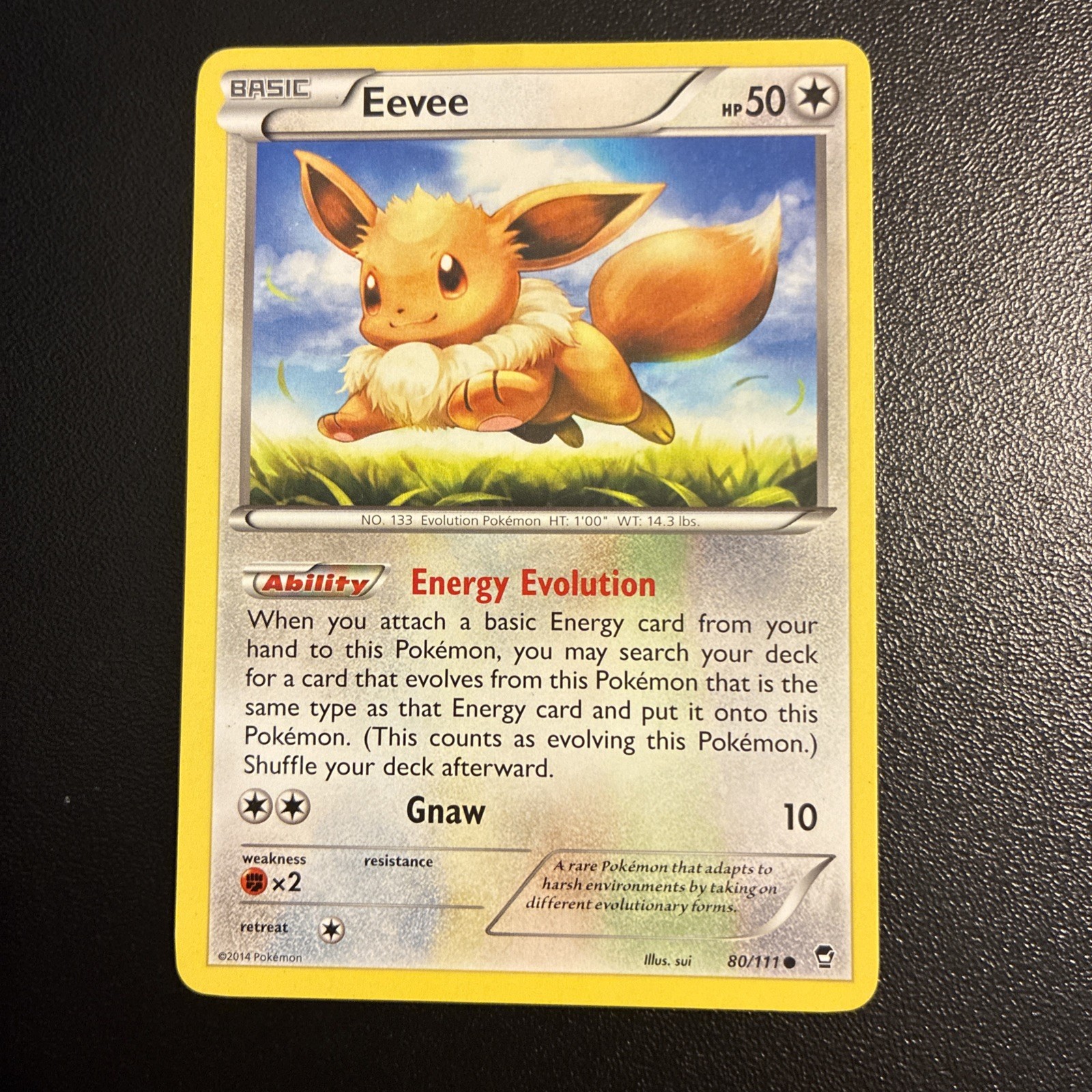 Eevee 80/111 XY-Furious Fists Regular NM/LP Condition Quantity Listing