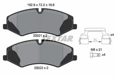 BREMSBELAGSATZ FÜR LAND ROVER RANGE ROVER III (L322) - TEXTAR 2502101