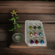 Merry Holiday Tree And Wine Charms Ornament Set -  Brand New in Package