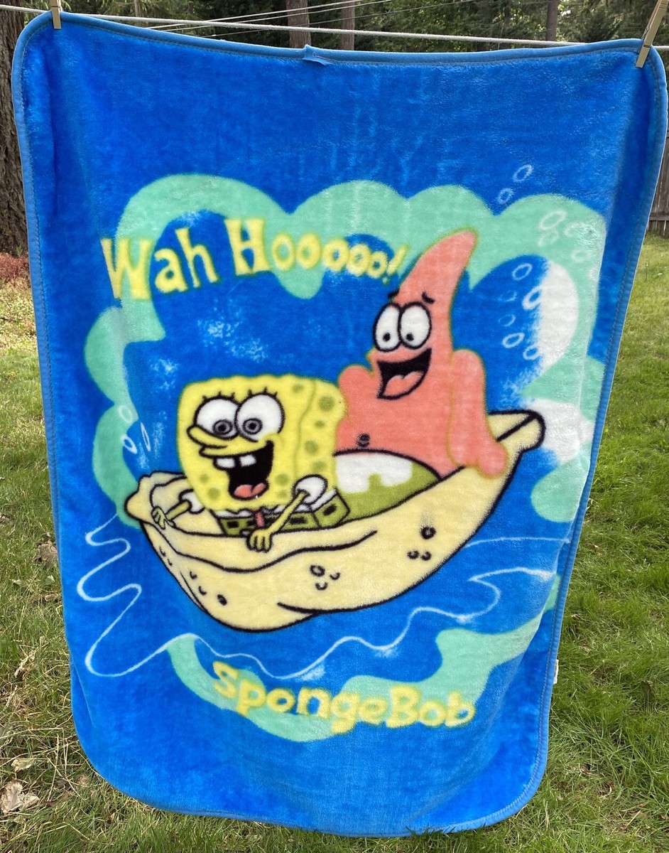 Vintage SPONGEBOB Fleece Mink Throw Blanket 45