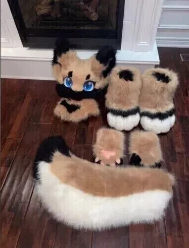 Fursuit Long Fur Husky Fox Mascot Head Party Halloween Fur Cosplay - Zdjęcie 6 z 6