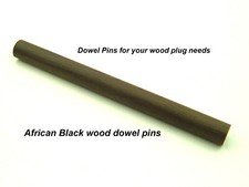 African Blackwood 1/2" dia. Dowel Pins 125