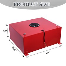 20 Gallon Red Coated Aluminum Racingdrifting Fuel Cell Gas Tanklevel Sender
