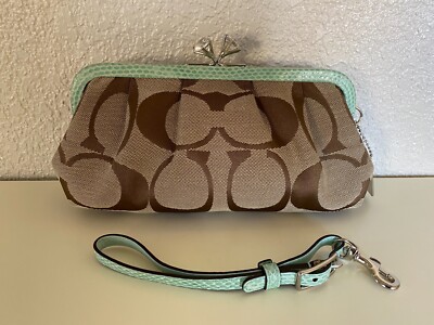 バッグ Coach leather kiss lock Hand bag Rare RARE Coach 1941 Kisslock Satchel Frame Bag with Tea Roses