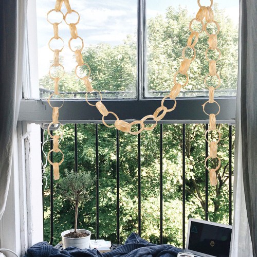 Bamboo Curtain Hanging Decoration Chain Link Door Way Chains Doorway - Picture 3 of 12