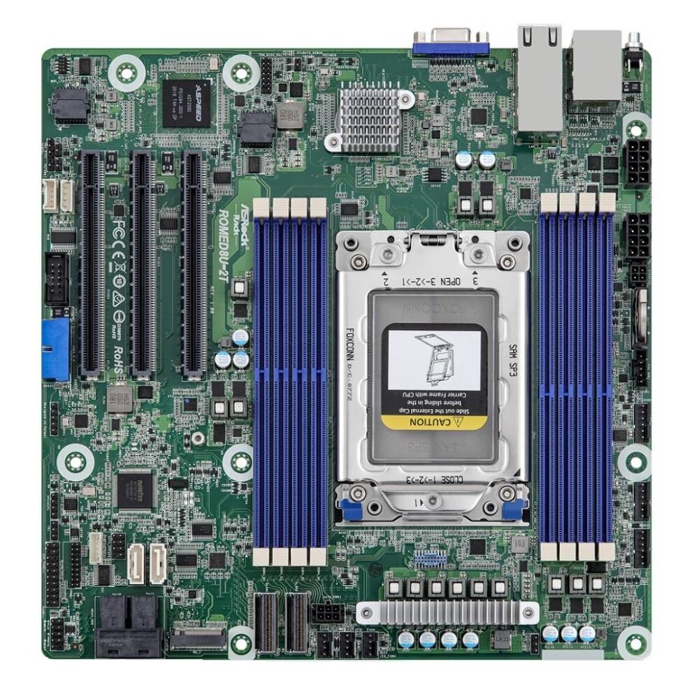 Asrock ROMED8U-2T Server Motherboard Asrock Rack Support AMD EPYC