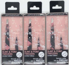 3PK Japonesque Limited Edition Slant  Point Tweezer Set  6 PC TTL  MT-975