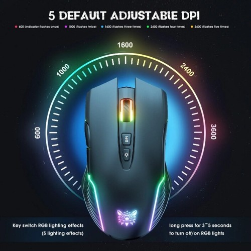 ONIKUMA CW905 Rechargeable Wireless Gaming Mouse Ergonomic Design Adjustable DPI - Picture 10 of 27