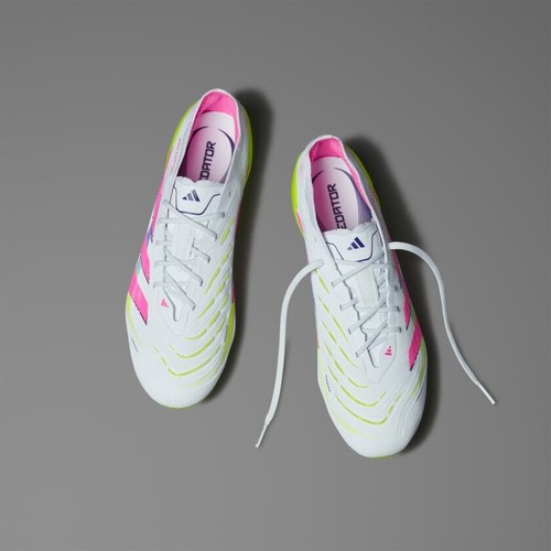 Adidas Soccer Cleats Predator Elite FG ID3881 White / Pink / Lemon - Picture 4 of 5