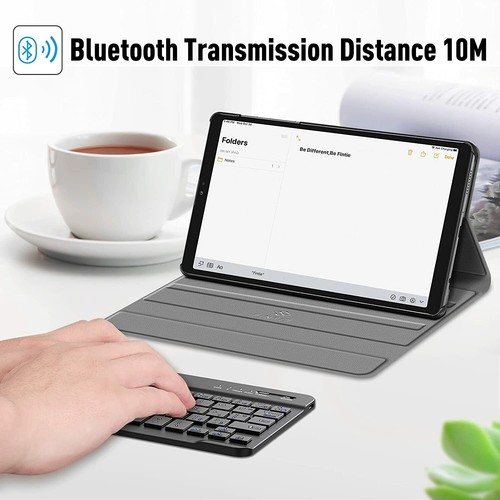 Wireless Bluetooth Keyboard Case Cover For Samsung Galaxy Tab A7 Lite 8.7'' 2021 - Picture 8 of 15