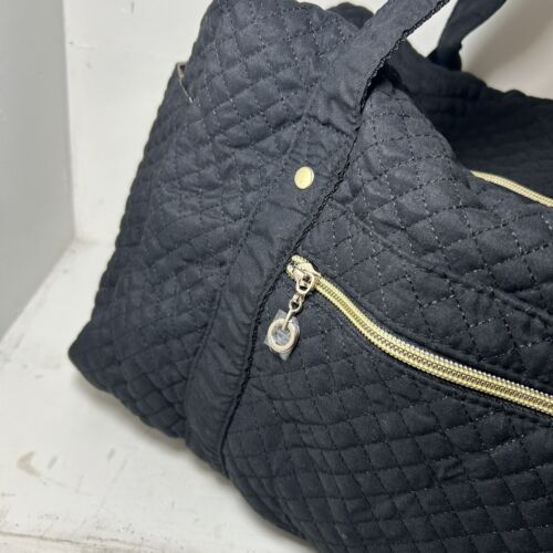 NWT Bagsmart Weekender Overnight bag Duffle Carry On Travel Bag Quilted Black - Picture 3 of 13
