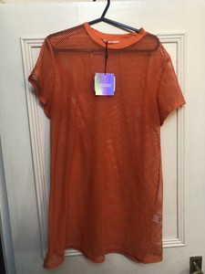 oversized fishnet t shirt dress