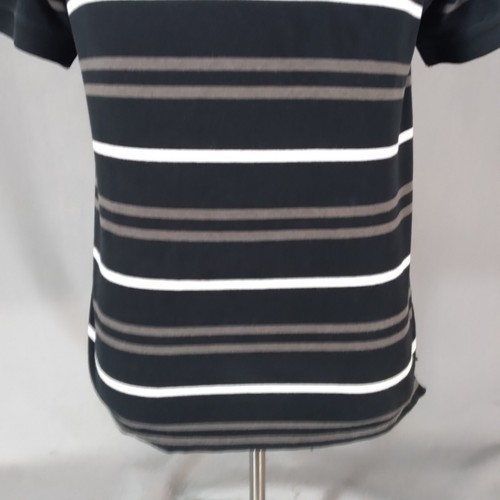 Guinness beer Polo rugby shirt adult medium black striped short sleeve cotton - Picture 3 of 12