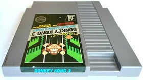 ORIGINAL VINTAGE 1986 "DONKEY KONG 3" NINTENDO NES 5 SCREW VIDEO GAME CARTRIDGE