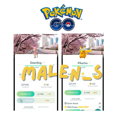 Pokémon go  Shiny Pikachu  Deerling background Spring Blossom P T C  TRADE