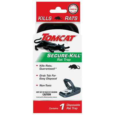 Tomcat Secure-Kill Rat Trap, Features Aggressive Secure Catch Design to Trap and