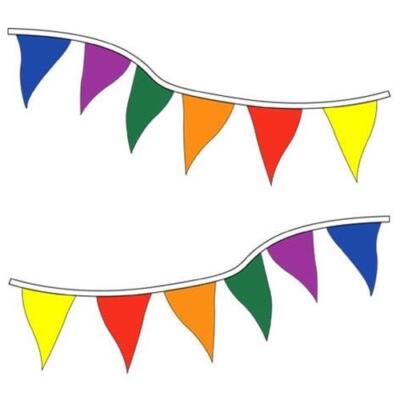 Heavy Duty Spectrum Series (8 Mil) Pennants | 12''W x 18''H | Weather Resistant