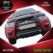 For MITSUBISHI L200 Bull Bar BLACK Nudge Push Grill Front Bumper Bar 2006-2014