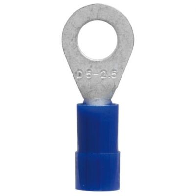 100 Stück Ringkabelschuh, PVC Isolation, für Kabel-Ø 1,5 - 2,5²mm Anschluss 5 mm