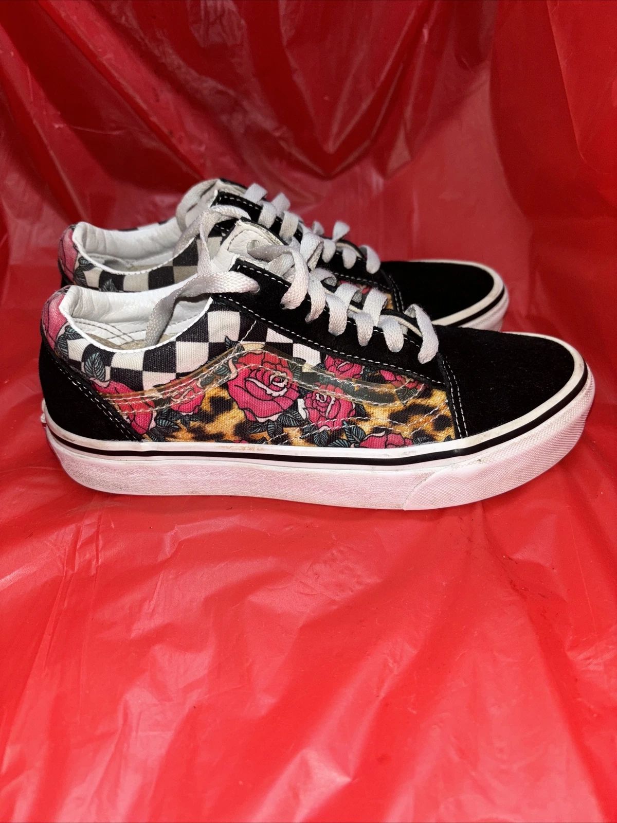 Sneakers da uomo VANS OLDol SKOOL pellesciata scam rosaardato leopar tagli 4