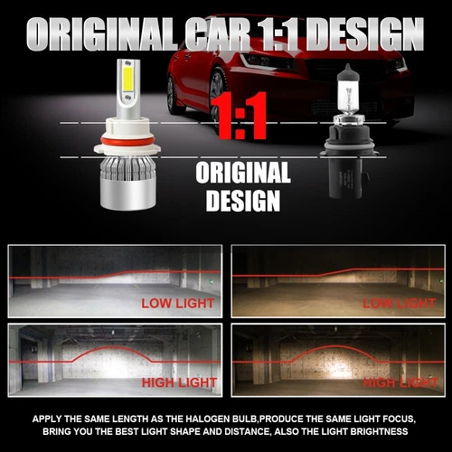 HB5 9007 LED Headlights 1000000LM LED Light Bulbs Kit High Low Beam Super Bright - Picture 9 of 16