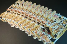 LOT 10 sheets 1980's Reproduction Mamelok Die Cut Scrap England EMBOSSED