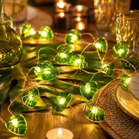 Lichterkette PalmenbläTter 3M 30 LED Batteriebetrieben Tropische Deko
