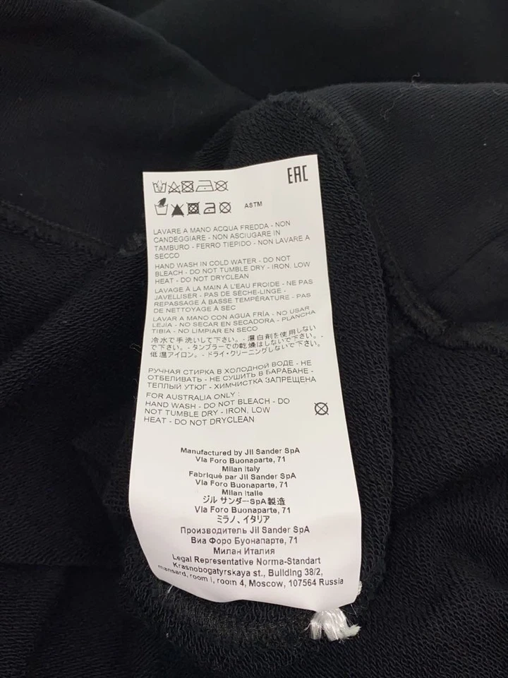 JIL SANDER Sudadera con Capucha Negra L Usada Foto 4 de 4