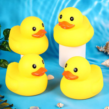 6 Pcs Large Yellow Rubber Ducks Bulk Large Duck Squeak Rubber Bathtub Floating B
