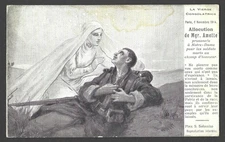 WW1 French Postcard Dying Soldier Consoling Virgin Appears 1914 Art By S Solomko