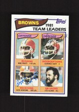 Ozzie Newsome/Clarence Scott Autograph Signed 1982 Topps Browns