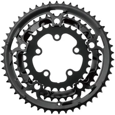323ASS Chainring Set - 50/39/30t, 130/74 BCD, Aluminum Outer Ring, Black 323ASS