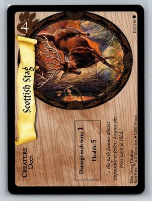 Harry Potter TCG Scottish Stag 103/116 Base Set Creature Card Wizards 2001