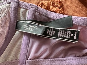 Victoria Secret Dream Angels Bra 38C Unlined Balconet All Lace Satin Trim Lilac