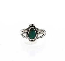 Vtg Navajo Fred Harvey Sterling Silver Turquoise Ring Native American Handmade