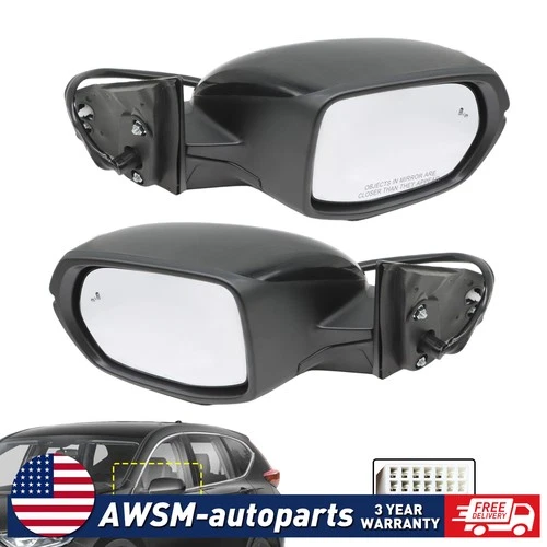 Power Mirror Set For 17-22 Honda CR-V Heated Signal Light Blind Spot Paintable