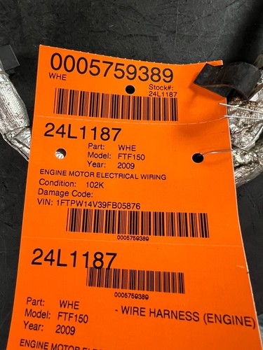 2009 FORD F150 ENGINE MOTOR ELECTRICAL WIRING WIRE HARNESS 5.4L 4x4 AUTOMATIC - Foto 15 di 15