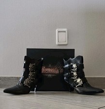 Dermonia Stiefeletten Totenkopf  Gothic 