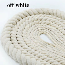 3-20Mm Macrame Rope Natural Cotton Braided Cord for DIY Crafts All-Purpose Cloth